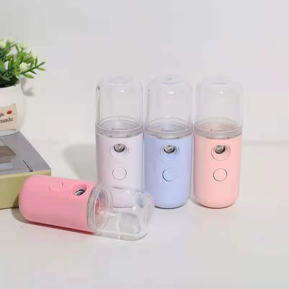 Face Steamer - เครื่องพ่นไอน้ำใบหน้าแบบพกพาขนาดเล็ก ชาร์จไฟได้ ความจุ 30 มล. เครื่องเพิ่มความชื้นขนาดเล็กไร้สายสำหรับใช้ในบ้าน