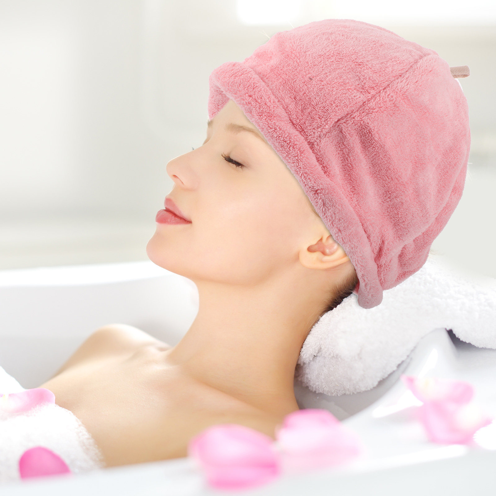 หมวกคลุมผมแห้งเร็ว ผ้าคอรัลฟลี - Spa Towel บทวิจารณ์และราคา