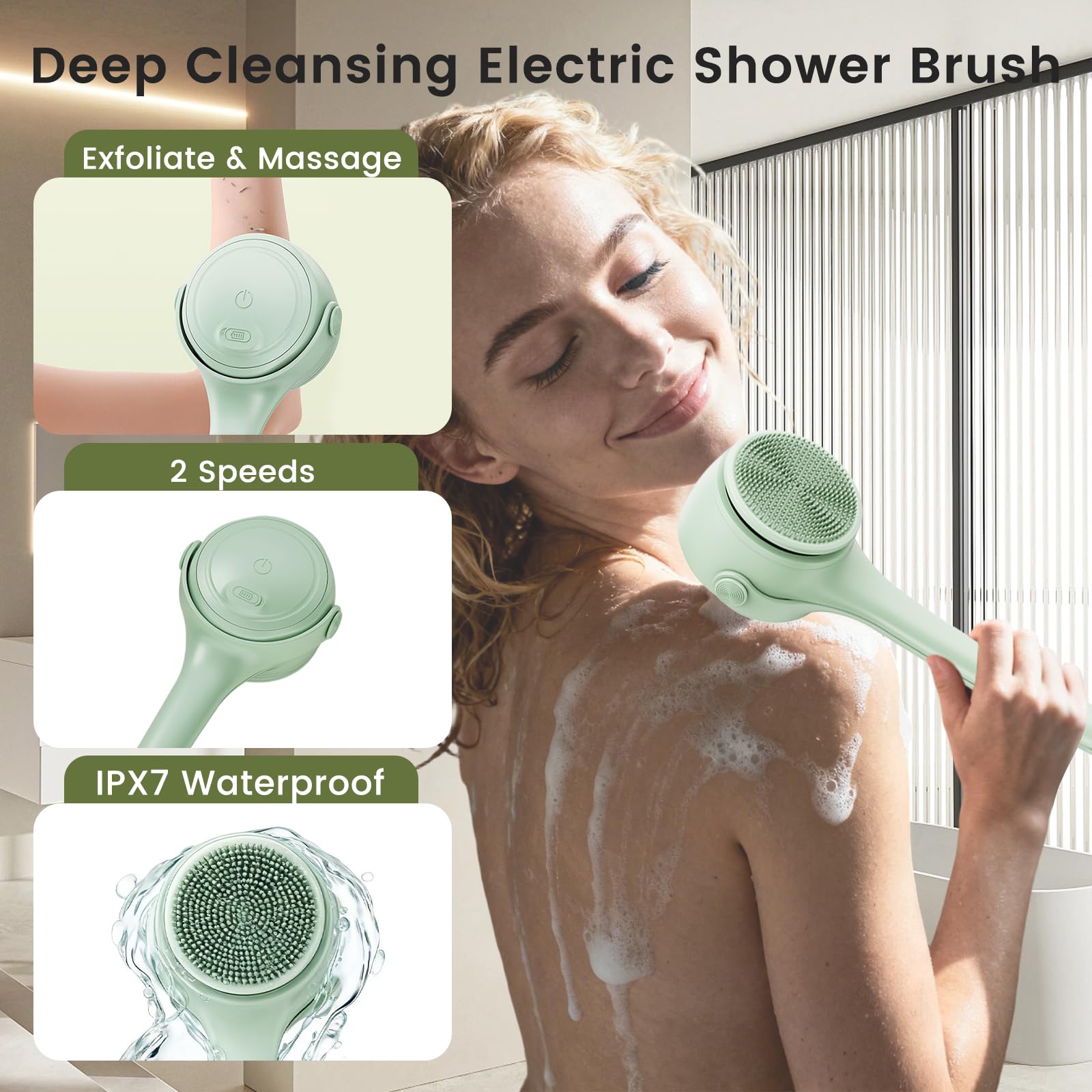 แปรงอาบน้ำไฟฟ้า 4 หัว แปรงขัดห - Body Brush บทวิจารณ์และราคา