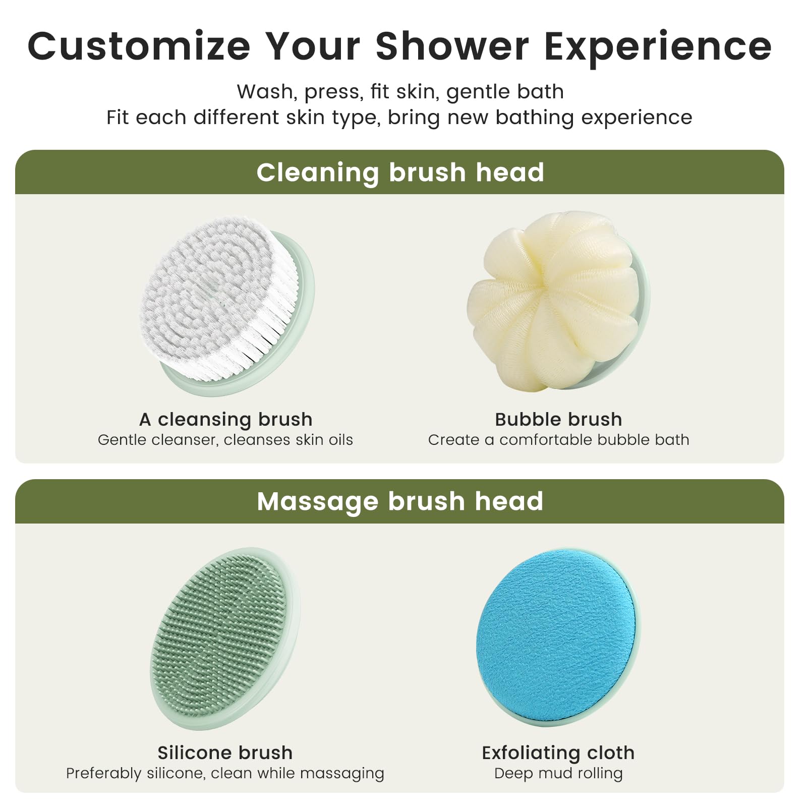 แปรงอาบน้ำไฟฟ้า 4 หัว แปรงขัดห - Body Brush บทวิจารณ์และราคา