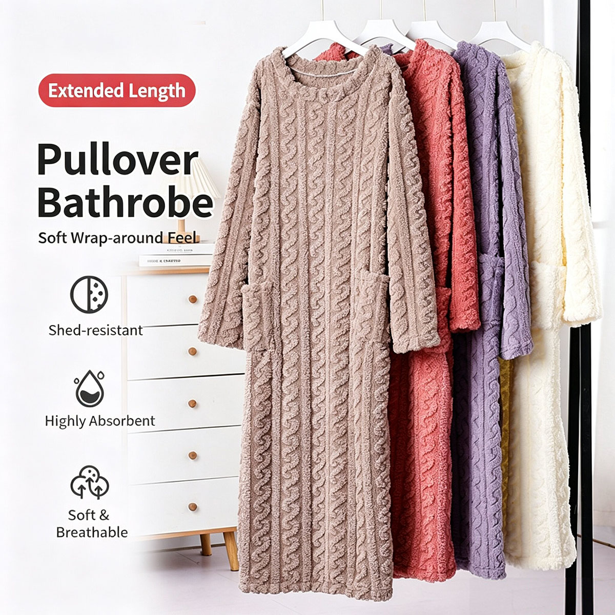 ชุดนอนผ้ากำมะหยี่คอรัลสำหรับฤด - Bathrobe บทวิจารณ์และราคา