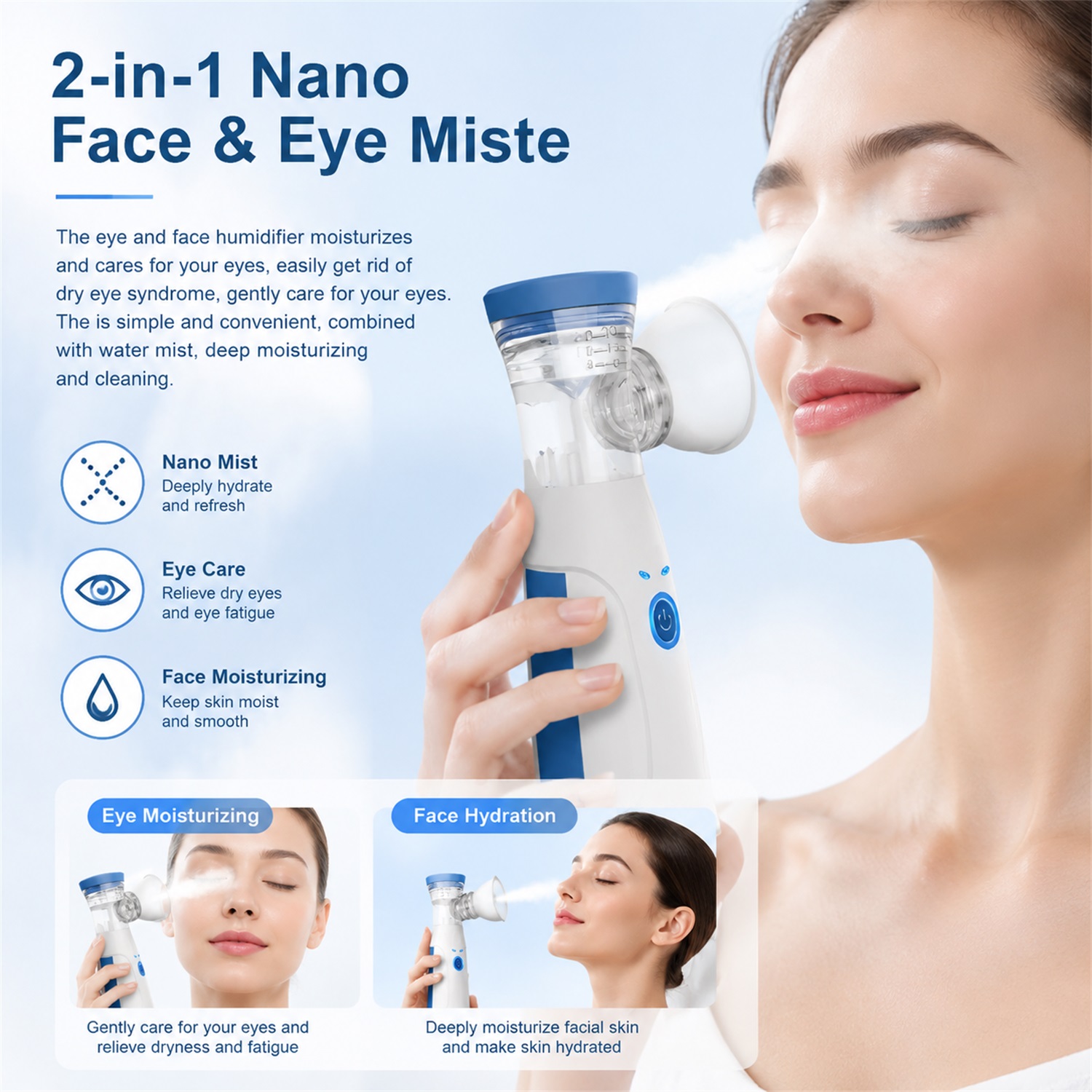 เครื่องพ่นไอน้ำนาโนแบบพกพาสำหร - Face Steamer บทวิจารณ์และราคา