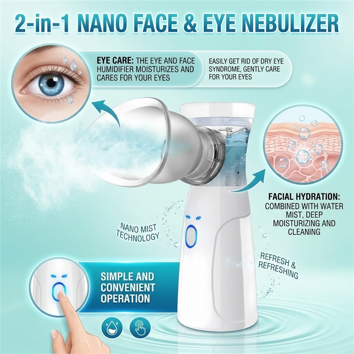 เครื่องพ่นไอน้ำนาโนแบบพกพาสำหร - Face Steamer บทวิจารณ์และราคา