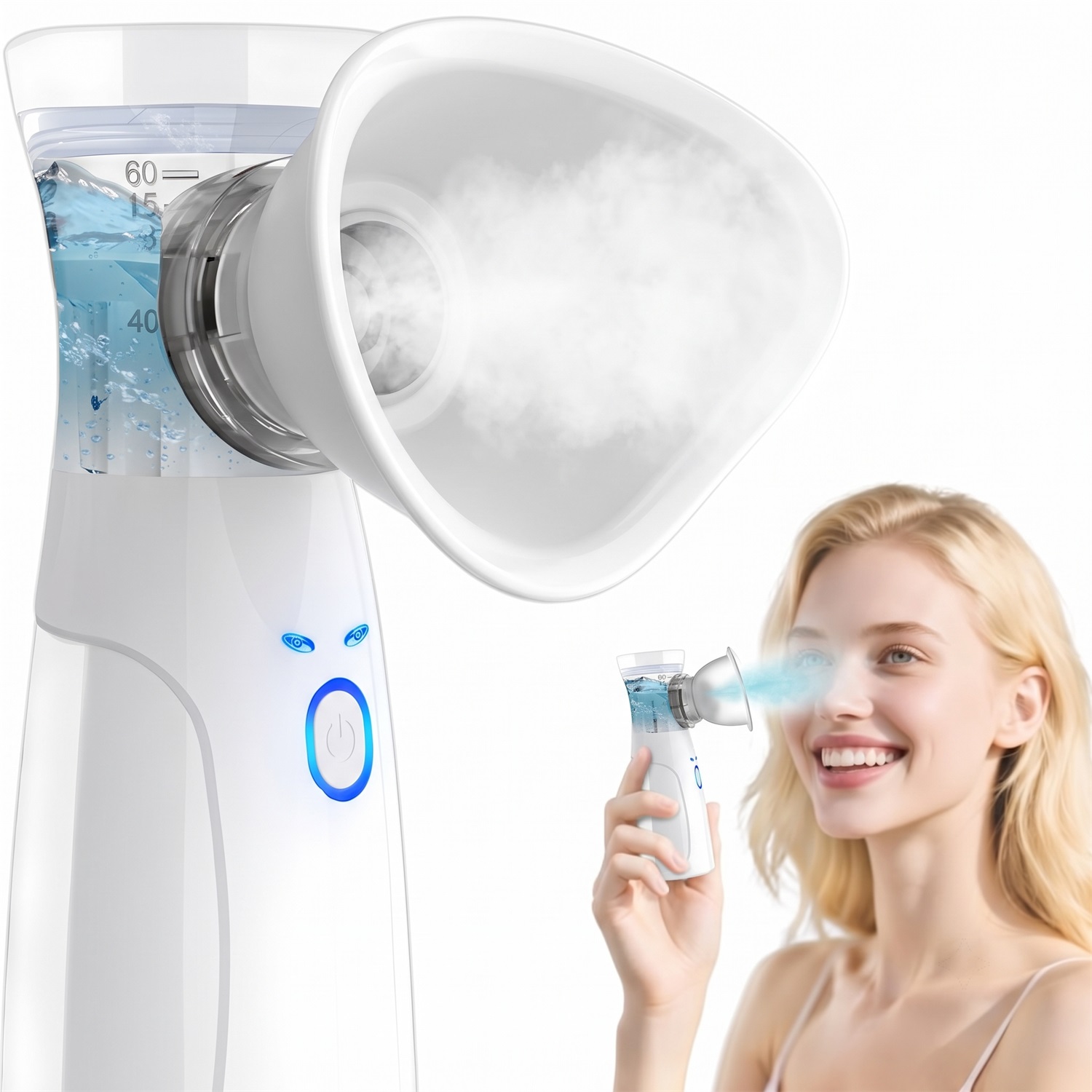 เครื่องพ่นไอน้ำนาโนแบบพกพาสำหร - Face Steamer บทวิจารณ์และราคา